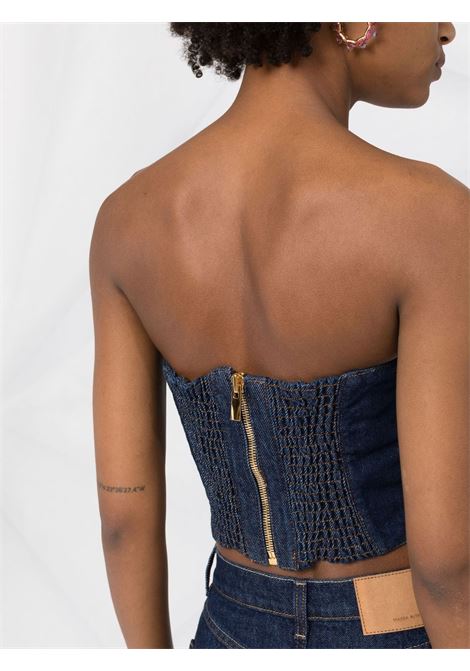 Top crop in denim in blu - MAGDA BUTRYM  donna MAGDA BUTRYM | 104722NVY